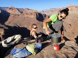 hiking with food